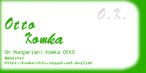 otto komka business card