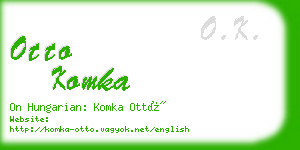 otto komka business card